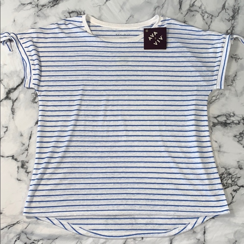 Blue striped top